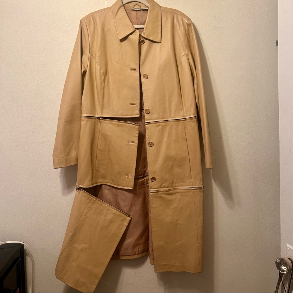 3-in-1 Newport News Tan Leather Jacket